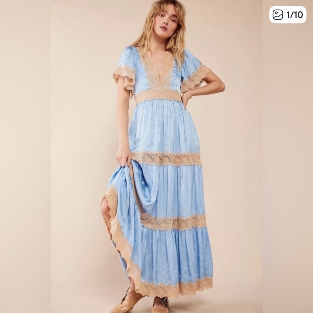 Spell and the Gypsy Ocean Dress Blue size Medium